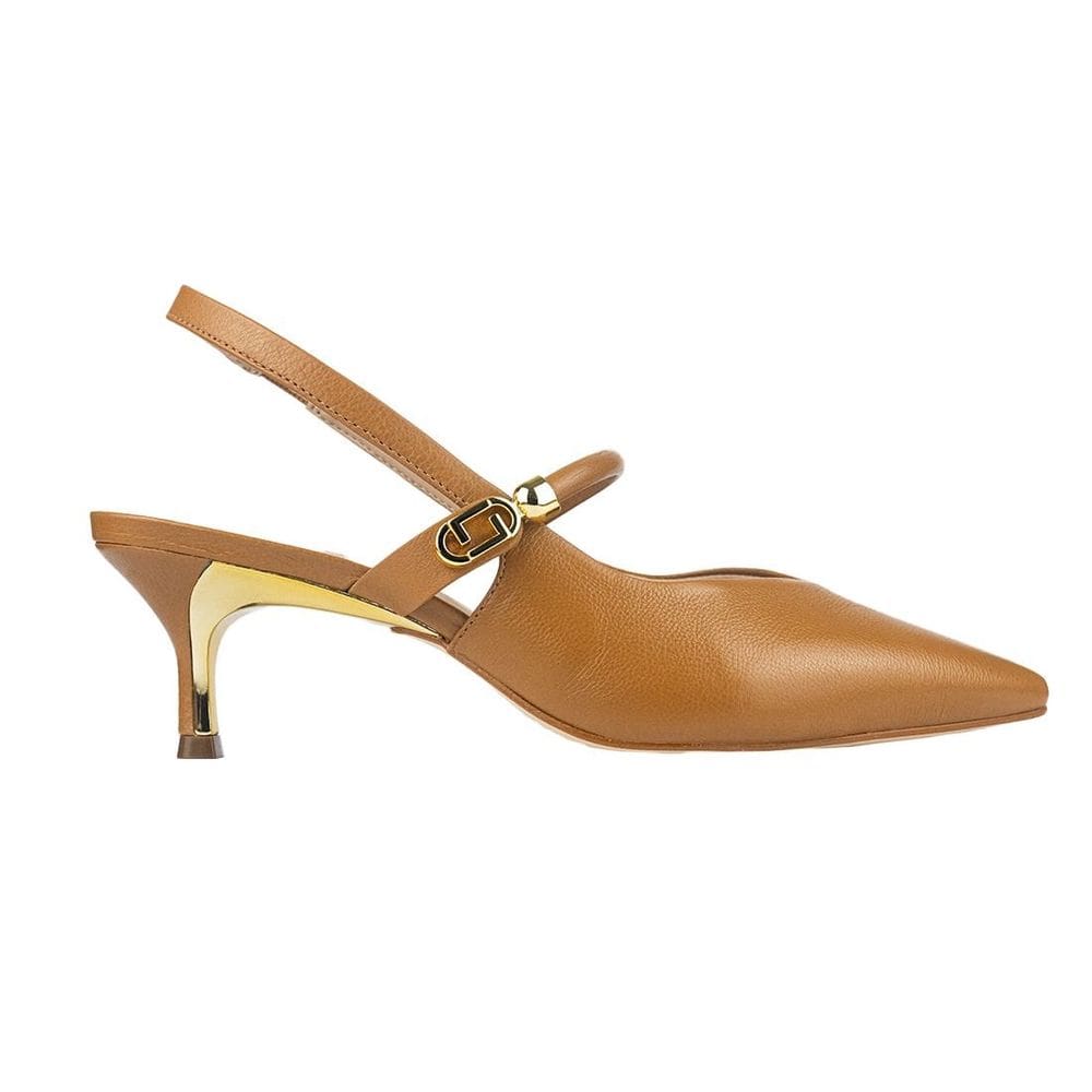 Sapato Scarpin Chanel Luz da Lua Slingback Amendoa