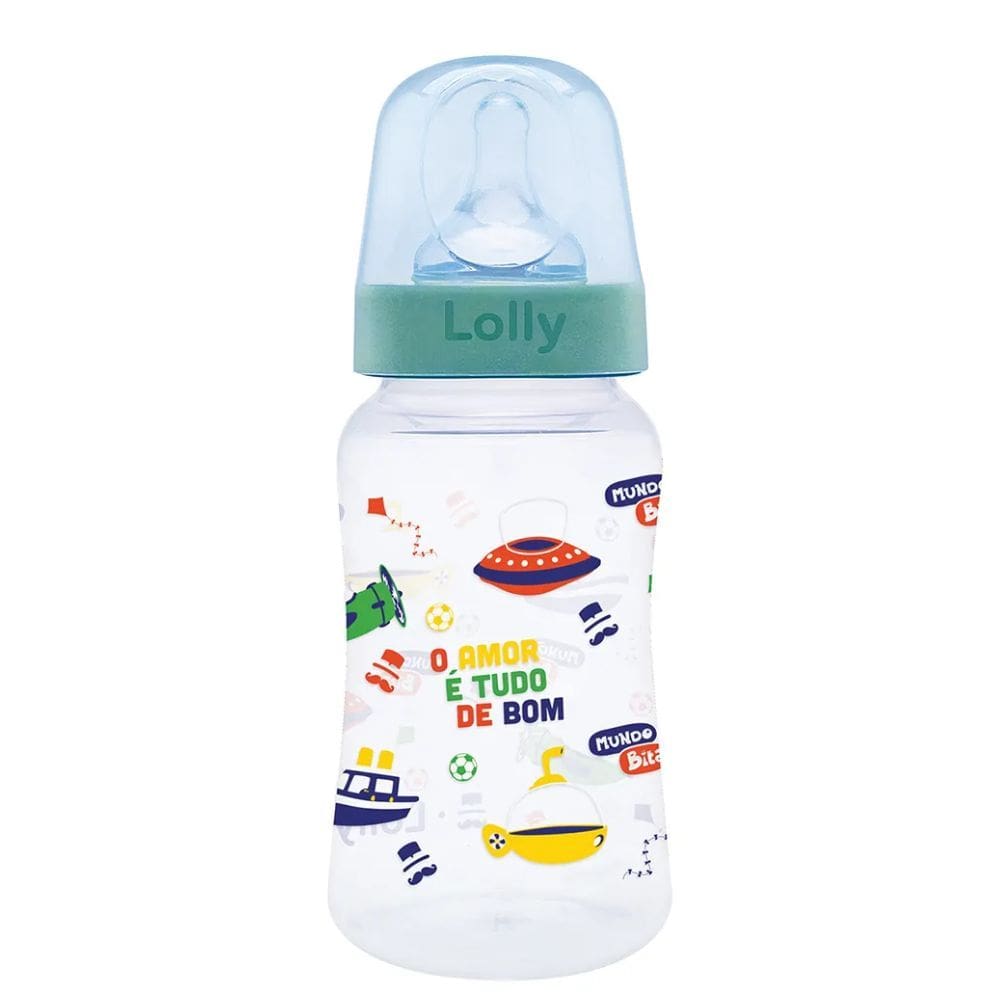 Mamadeira Lolly Mundo Bita O Amor É Pura Diversão Verde 330ml