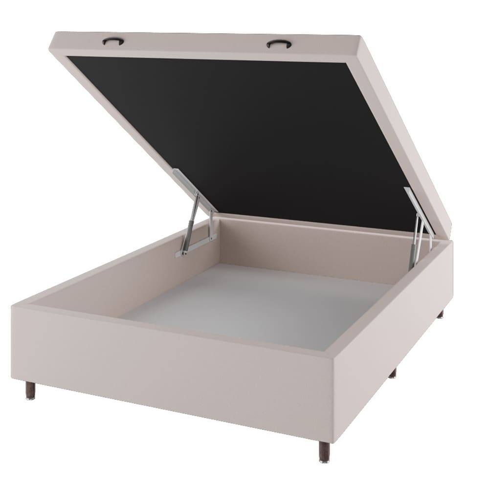 BASE BOX BAU CASAL CAIRO (43X138x188CM)  TURKEY CREME - CASA GIULIA