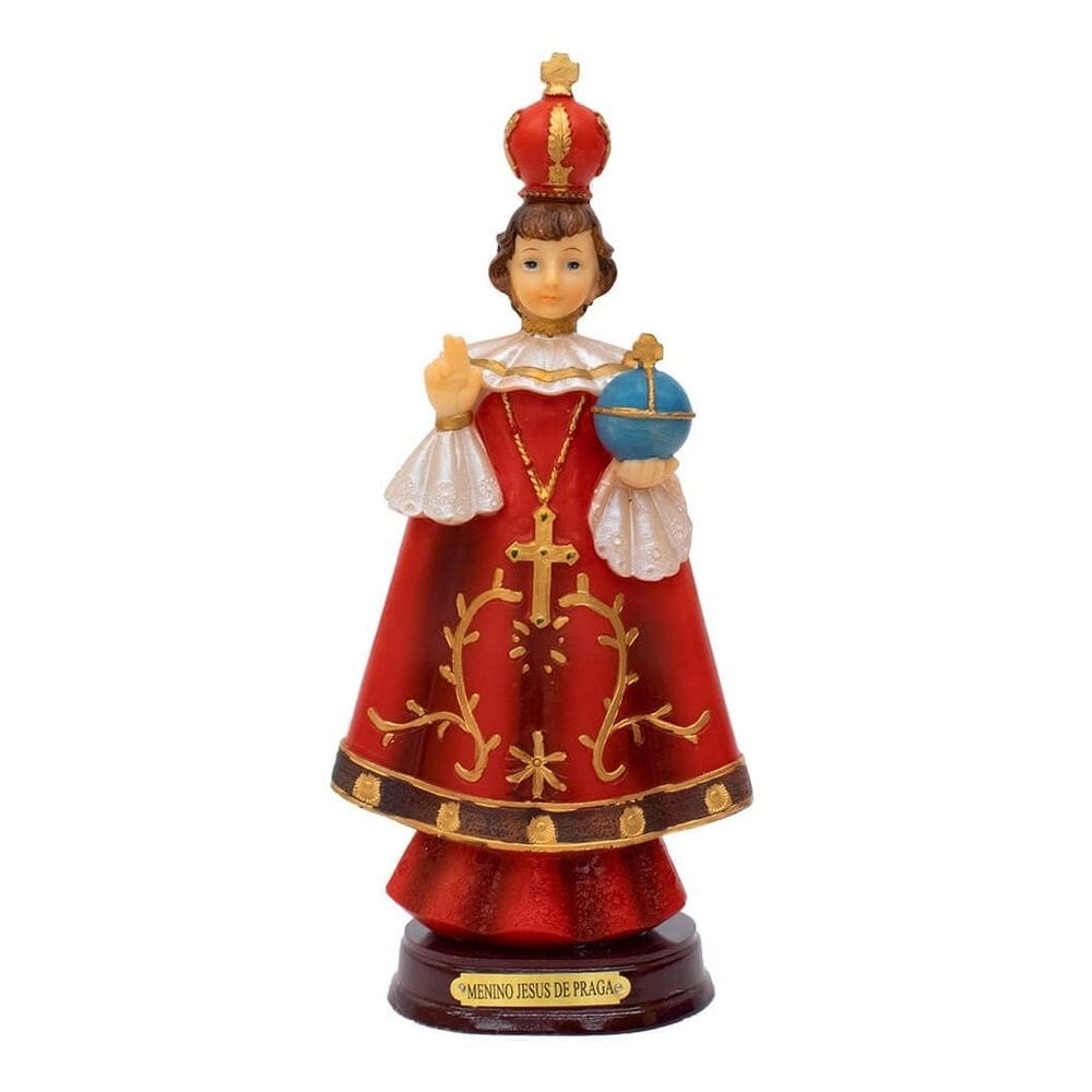 Imagem Resina Enfeite Menino Jesus De Praga 21cm