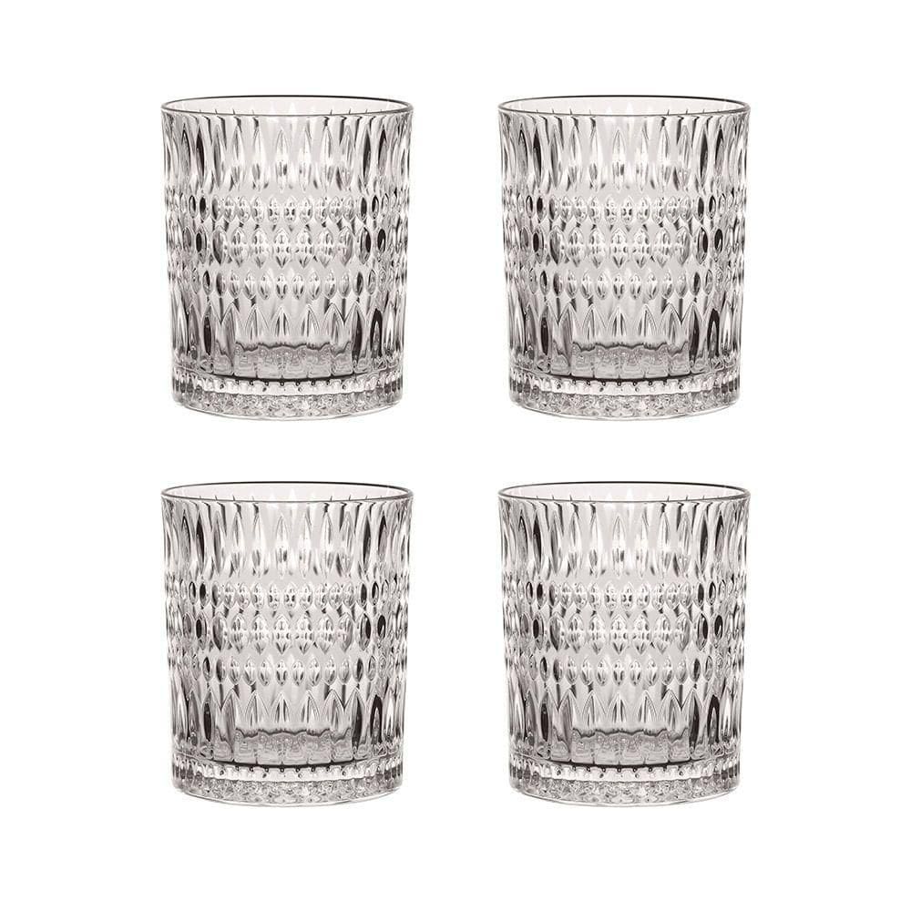 4 Copos Baixos Ethno Em Vidro Cristal 294ml Nachtmann