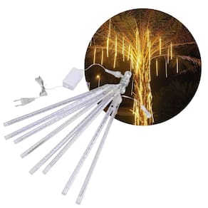 Cordão Chuva de Meteoro 8 Tubos 48cm 240 Leds Branco Quente 2 Metros - Wincy Natal