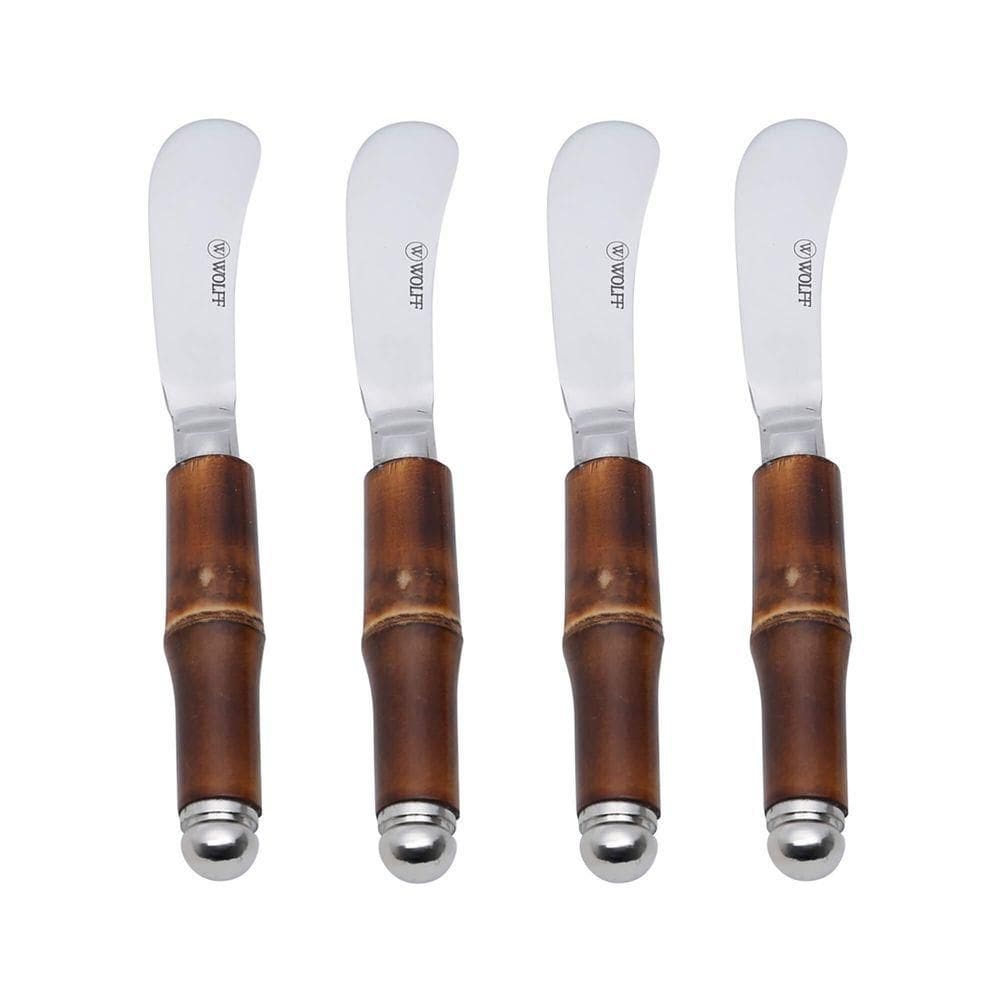 4 Espátulas Em Bambu E Inox Wolff