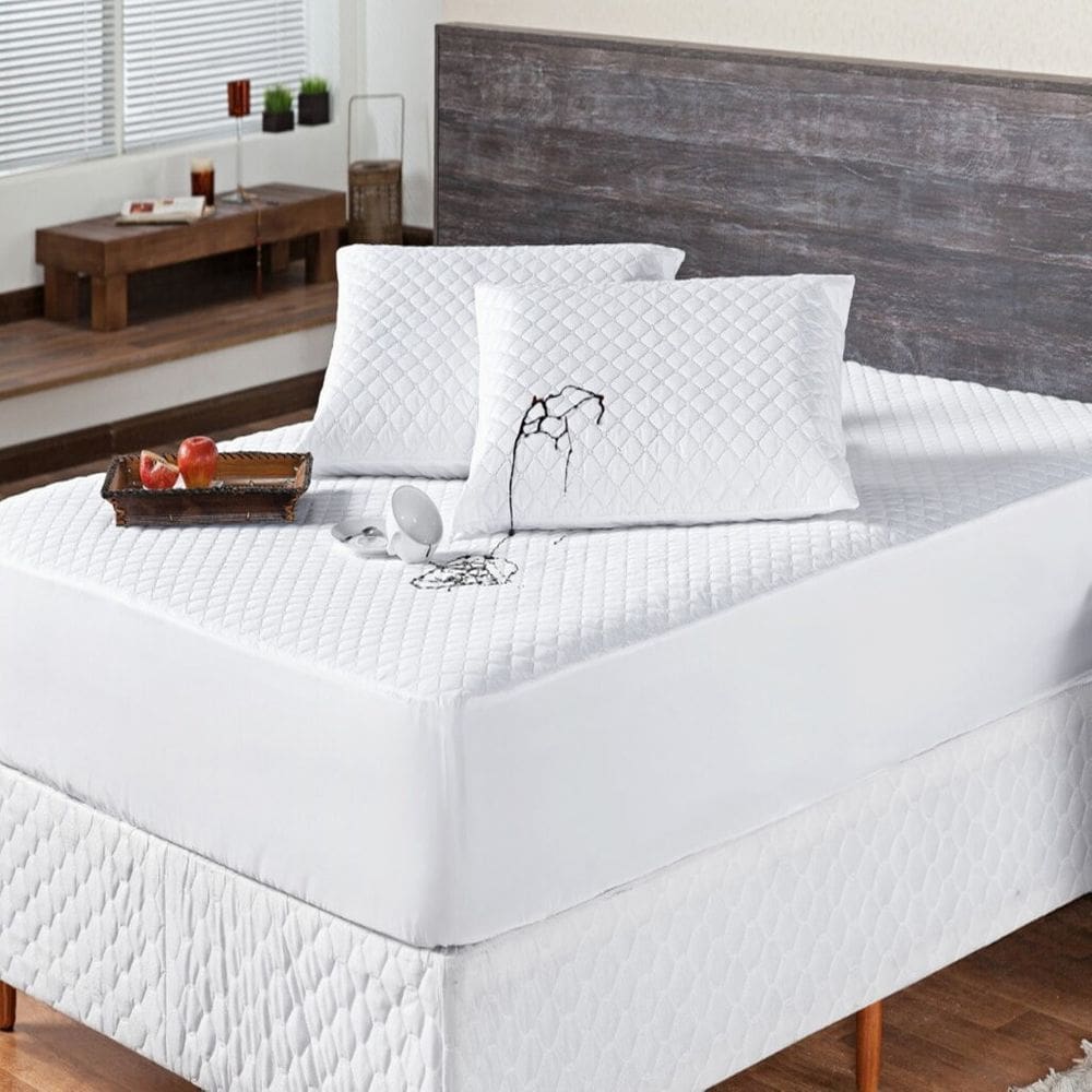 Protetor De Colchão Casal Impermeável Matelado Camesa Branco