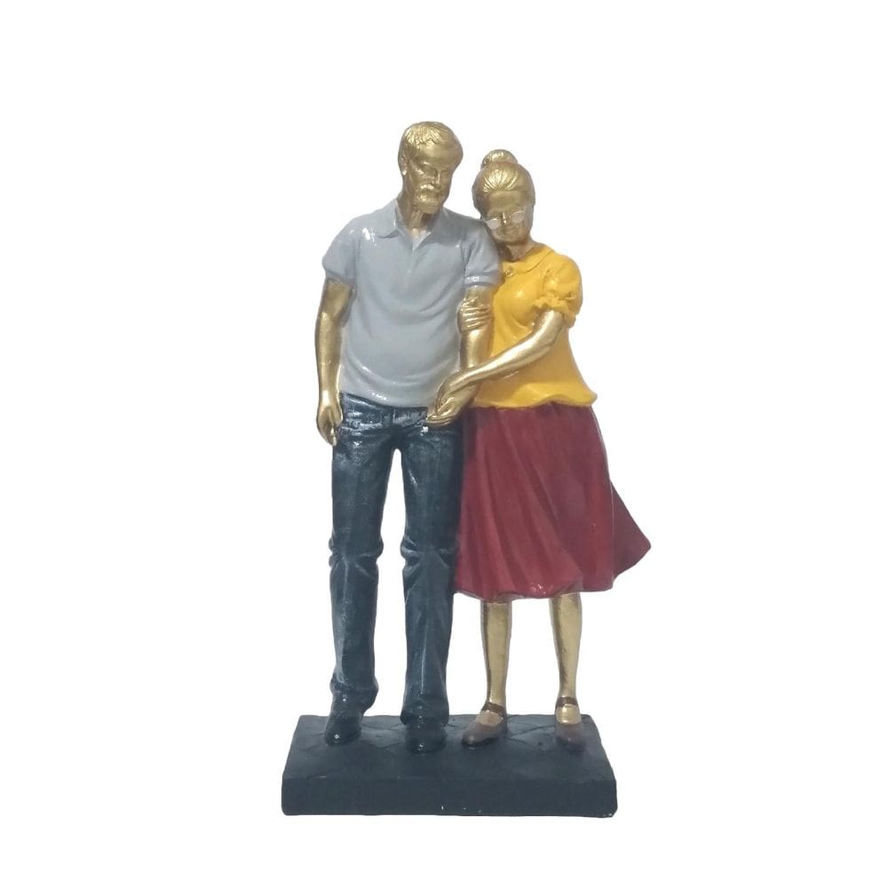Estatueta Decorativa Casal Vô e Vó