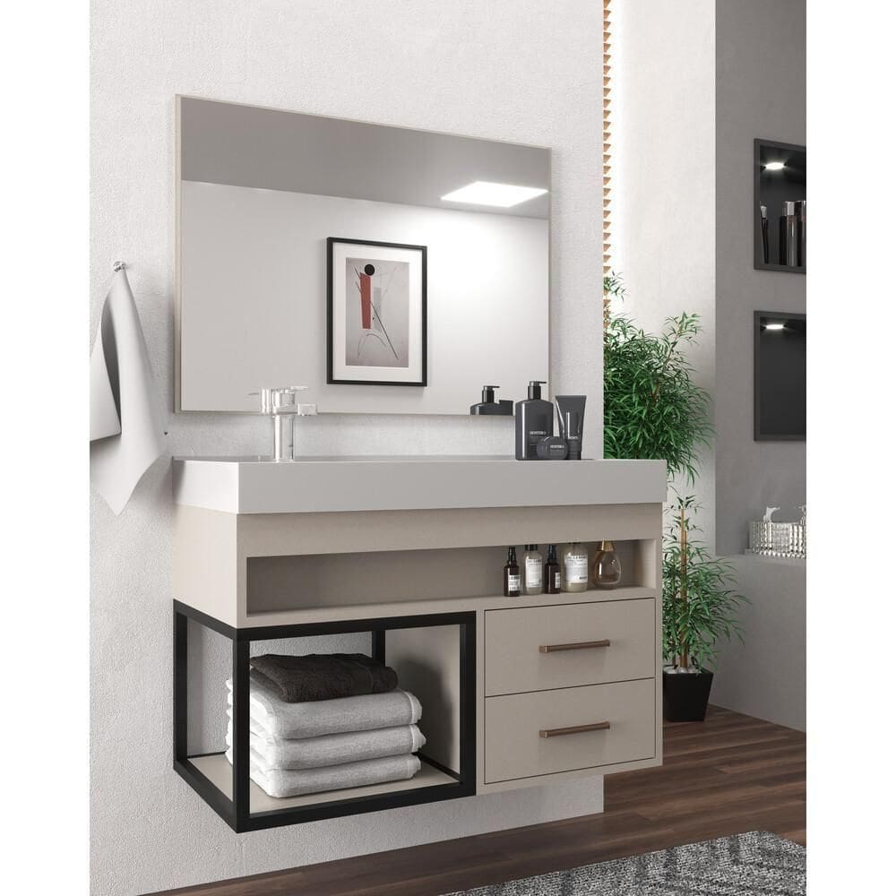 Gabinete Banheiro Cuba E Espelheira 80Cm MultimóveisVcr10071
