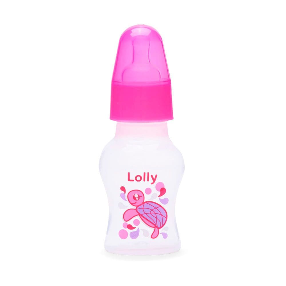 Mamadeira Lolly Oceano Bico de Silicone Redondo Líquidos Ralos 50ml Rosa Ref 2361-01 RS