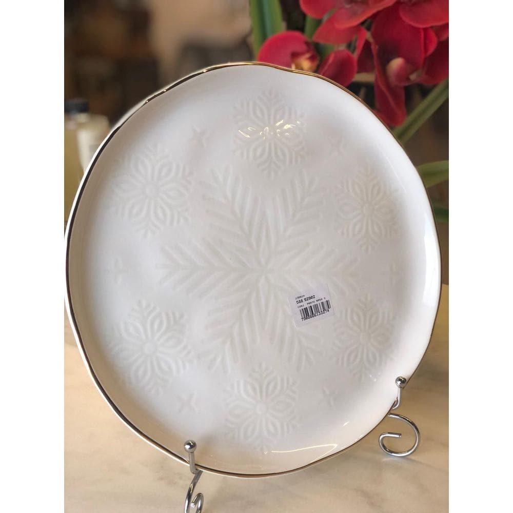 Conjunto Prato Raso C/ Filete Snow Flake -1 Linha Scalla