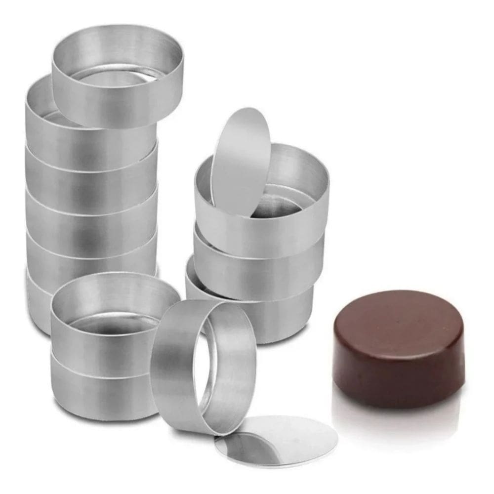 Forma N°3 Kit com 6 Unidades em Alumínio Fundo Falso 7,5cm (Chicky Formas)