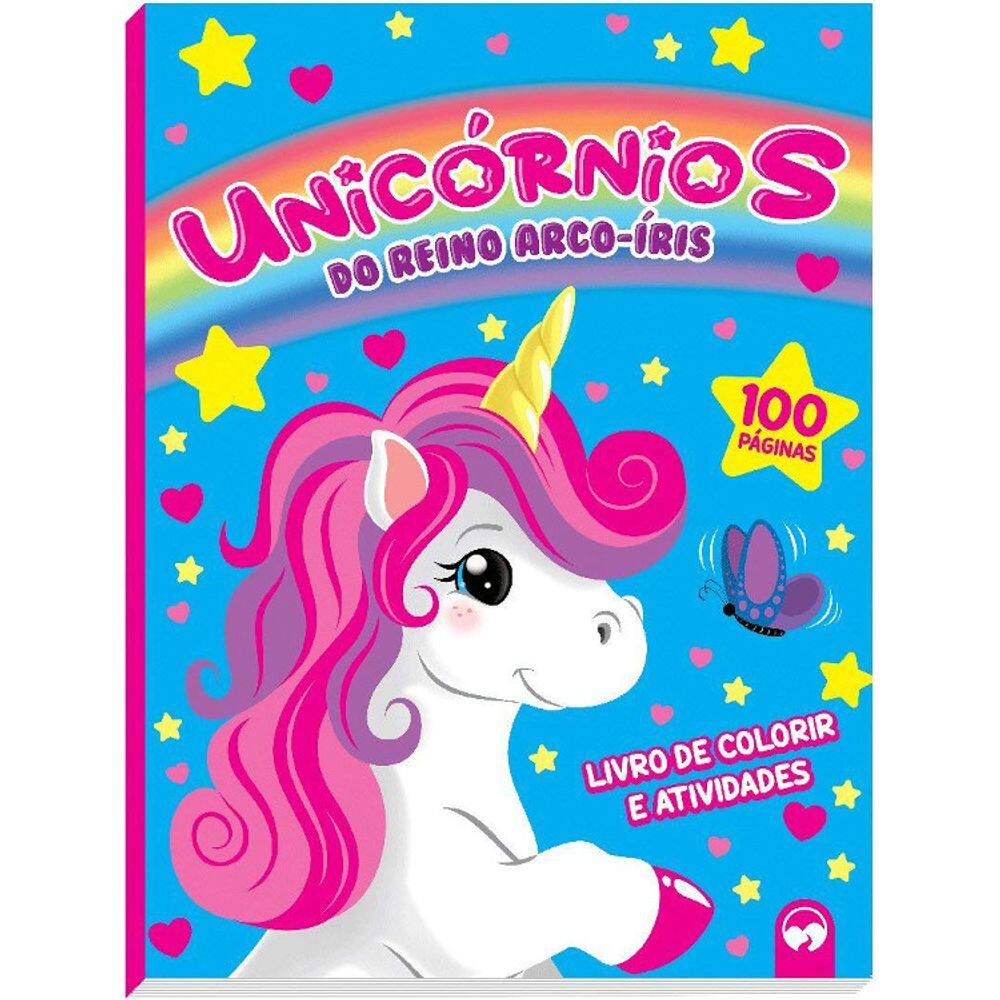 Livro De Colorir E Atividades - Unicornios No Reino Do Arco-Iri