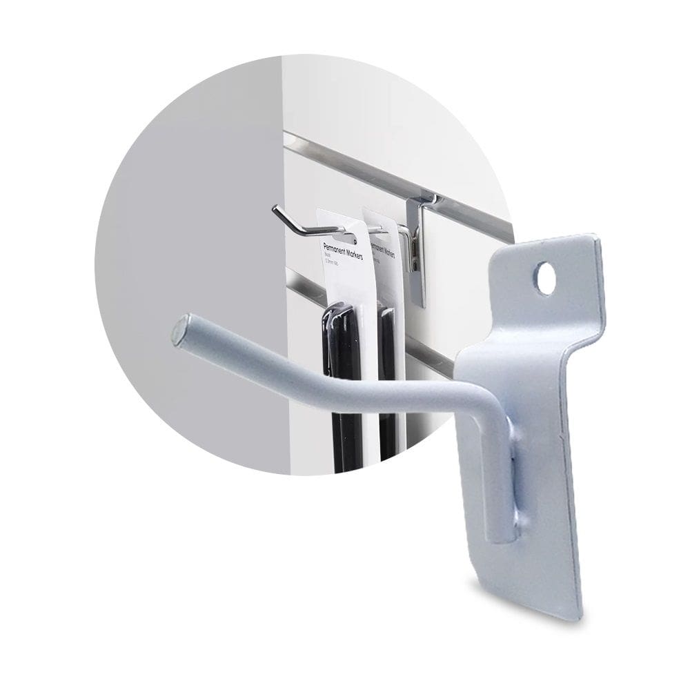 Gancho Painel Canaletado 5cm com 50 Unidades Expositor Capinha Celular Ferramentas Loja Comércio