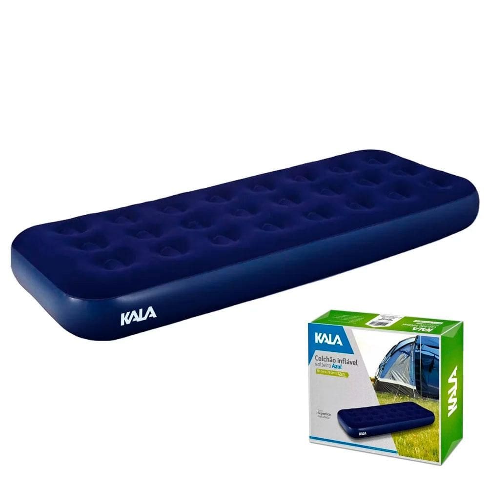 Colchão Solteiro Inflável Kala Azul
