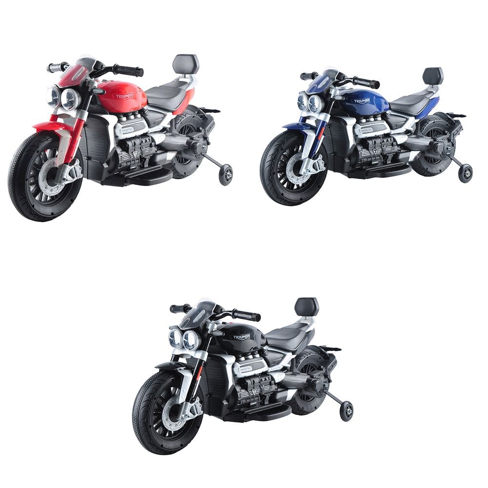 Mini Moto Infantil 12v Triumph Rocket 3gt Luz E Som Bivolt Até 30 Kg