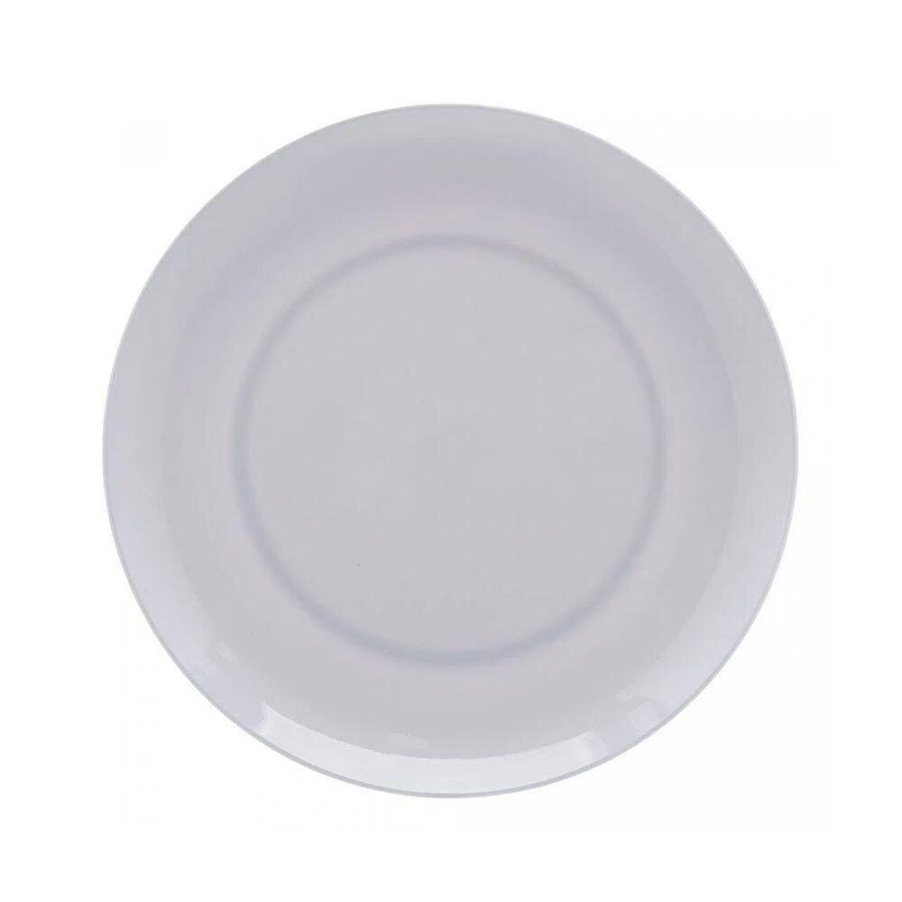 Prato Raso 25,5cm Milão Branco Plástico Melamina Lyor