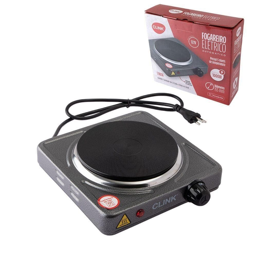 Fogareiro Elétrico 1 Boca 1000w 127v Clink