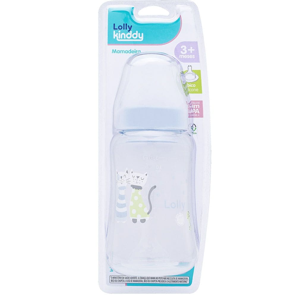Mamadeira Lolly Kinddy 3+Meses Masculino 330ml