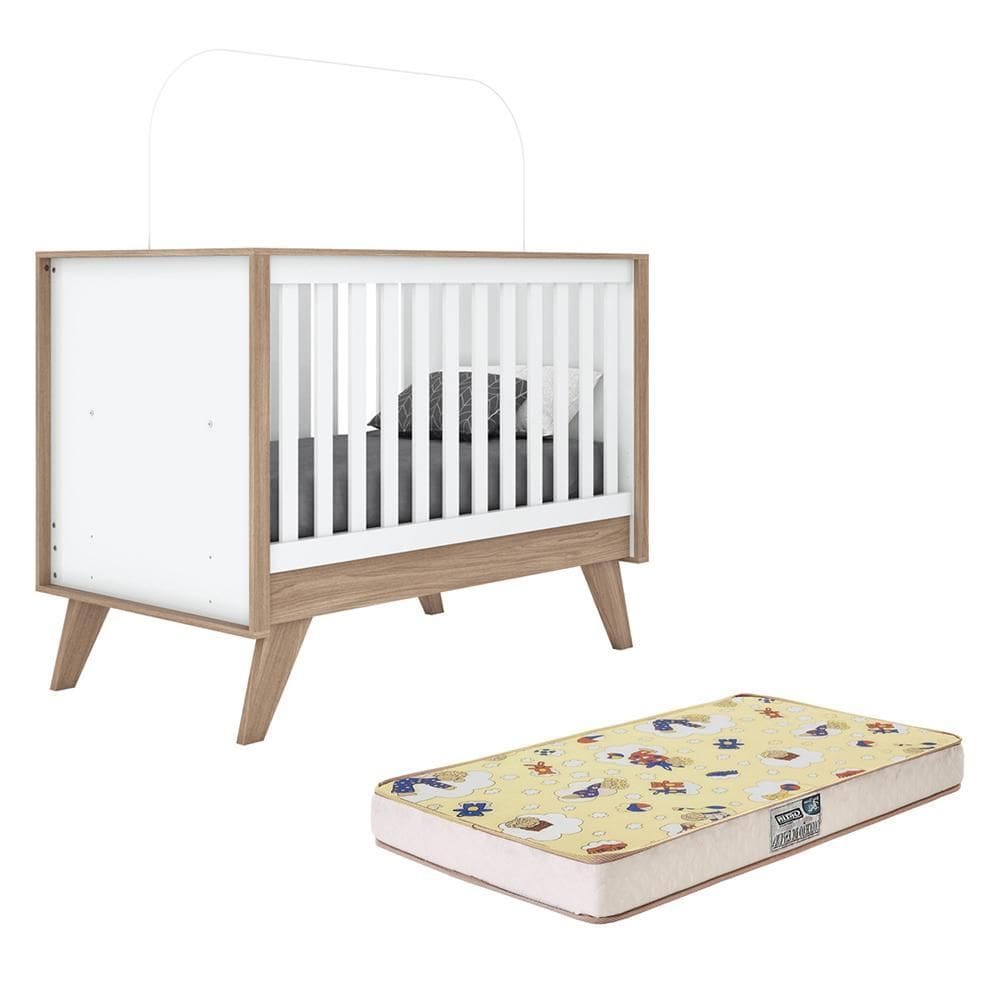 Berço Mini Cama Confete com Colchão Supreme - Móveis Henn