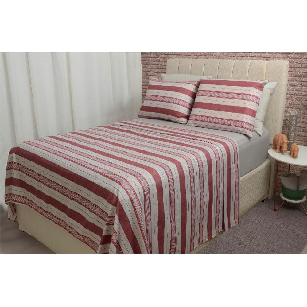 Jogo de Cama Duplo Casal 4 Peças 140 Fios 250x220cm Loretto Realce Premium - Sultan