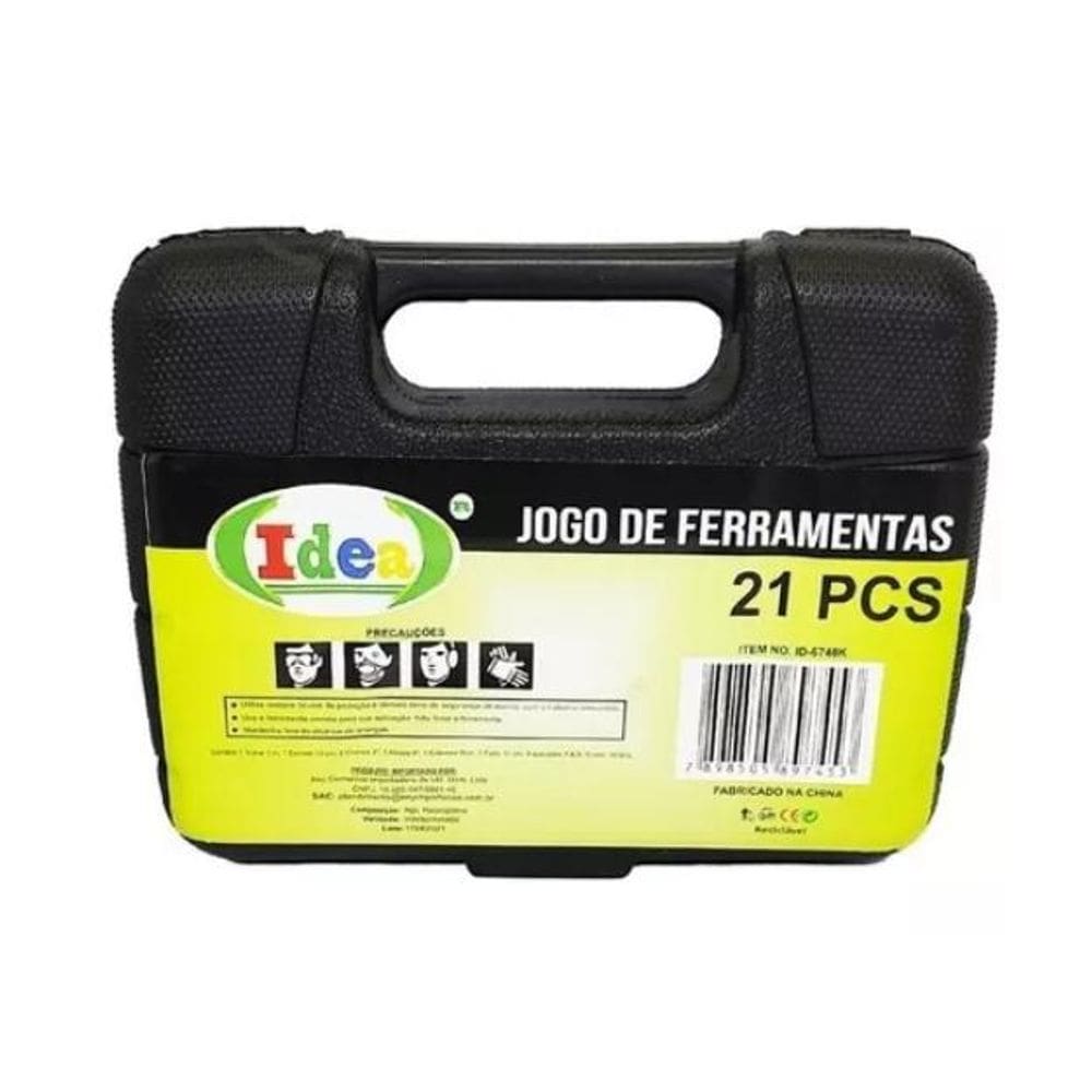 Kit Jogo De Ferramentas Idea 21 Peças Com Estojo Id-6748k