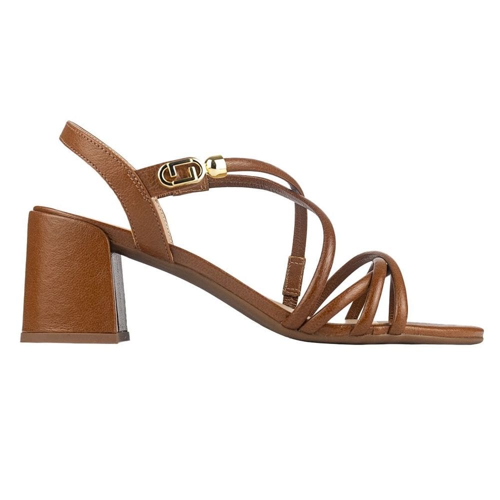 Sandália Luz da Lua Salto Baixo Ambar