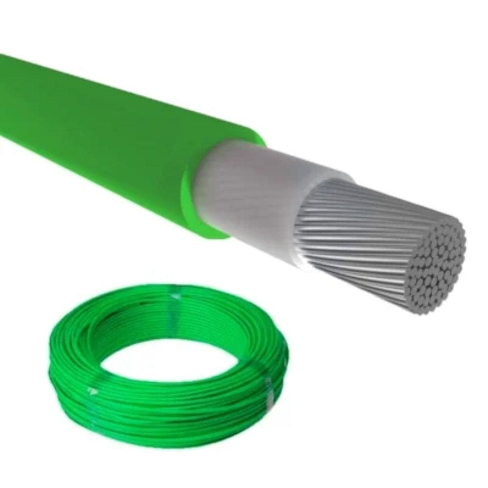 Kit 5 Metros de Cabo Flexível 750V 6mm Verde