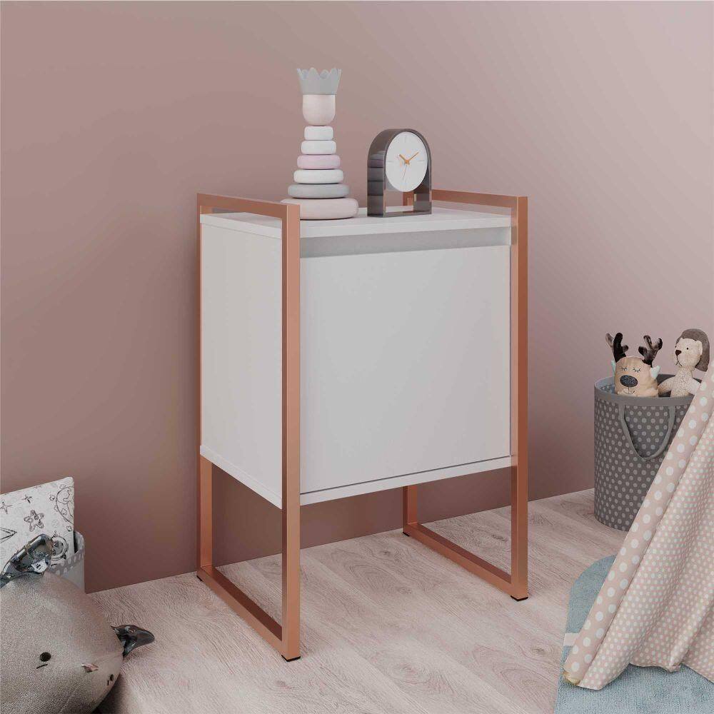 Gaveteiro Industrial Com Porta Atena Branco Cobre