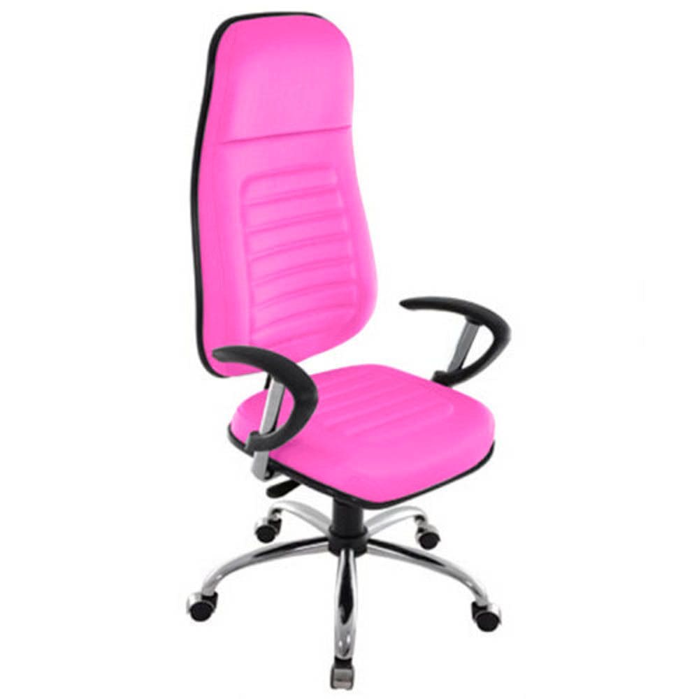 Cadeira Presidente com Espaldar Alto Linha Blenda Rosa