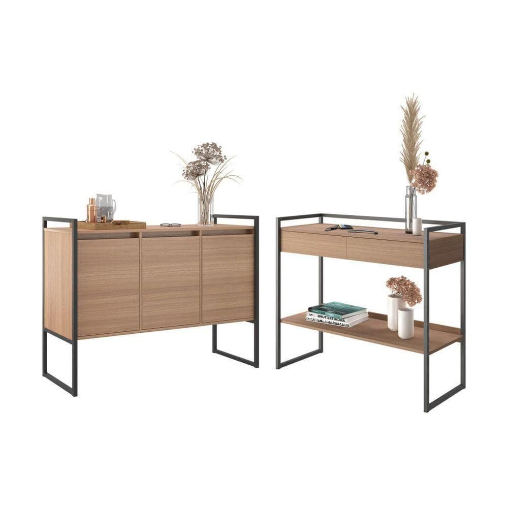 Conjunto Buffet E Aparador Industrial Jade Montana