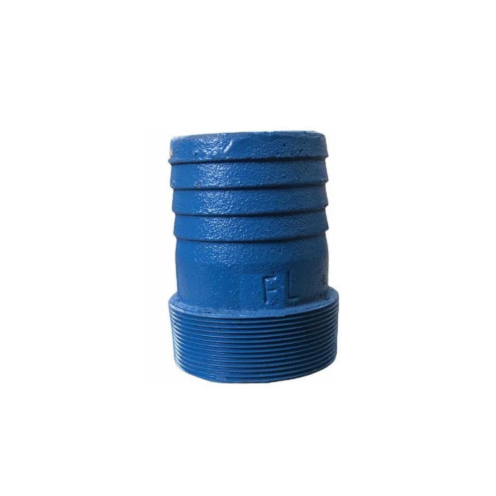 Niple Simples De Ferro Fundido Para Mangote Tamanho 11/4&quot; Azul