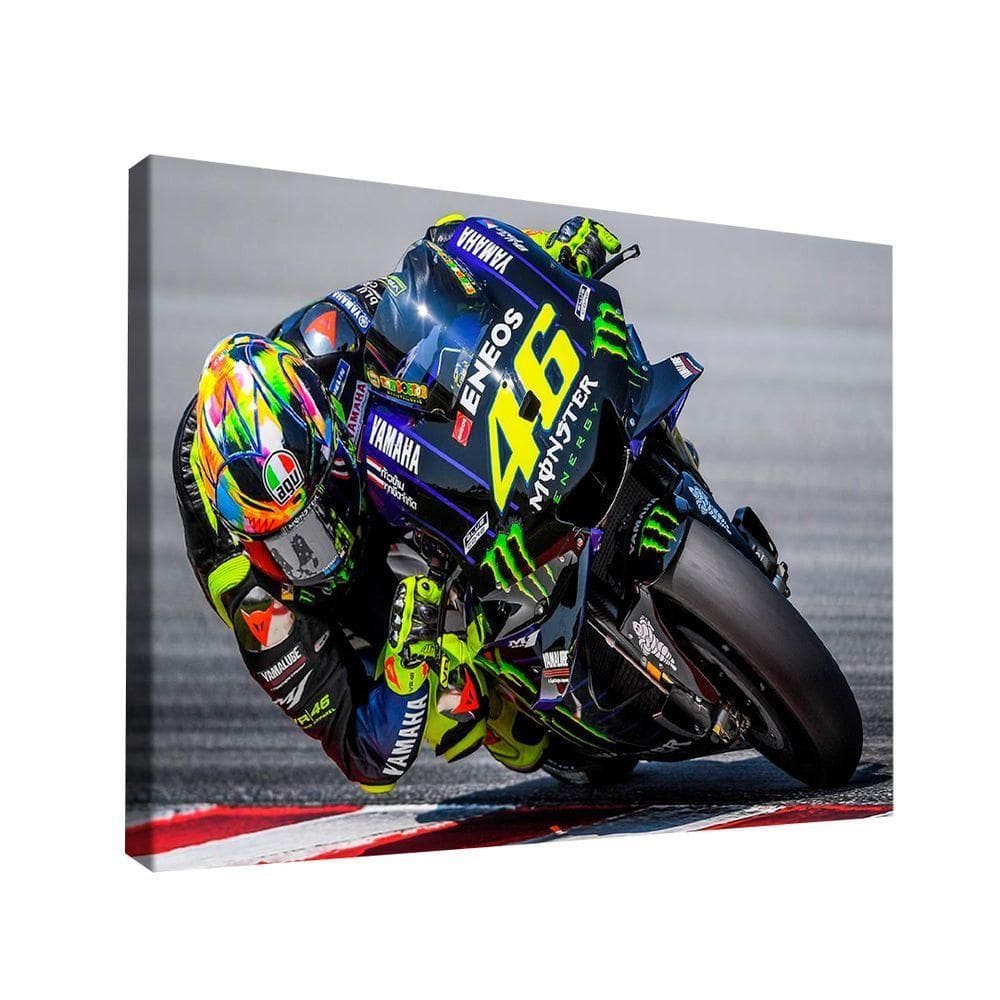 Quadro Decorativo Valentino Rossi Em Ação