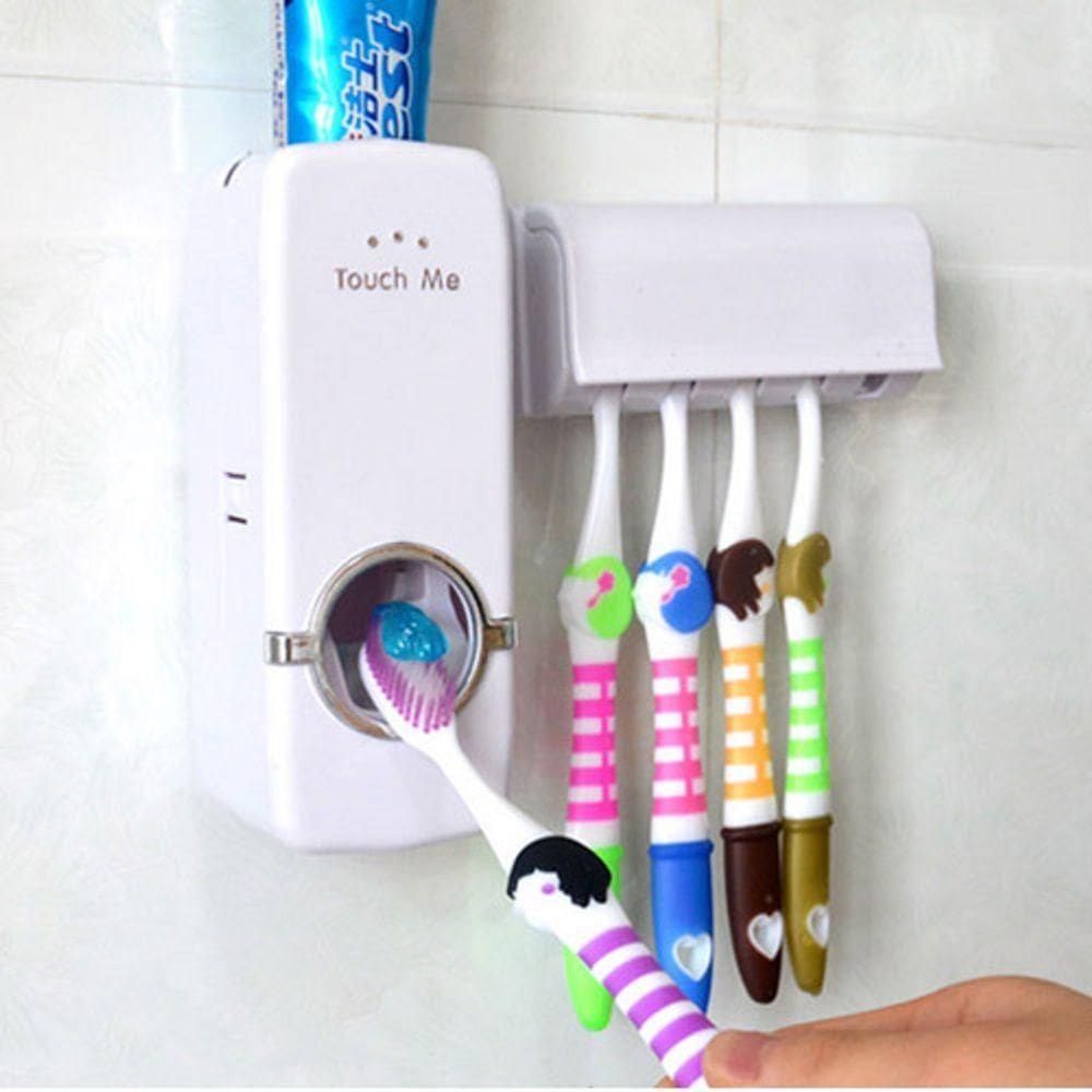 Dispender Automático Suporte Pasta De Dente E Escovas