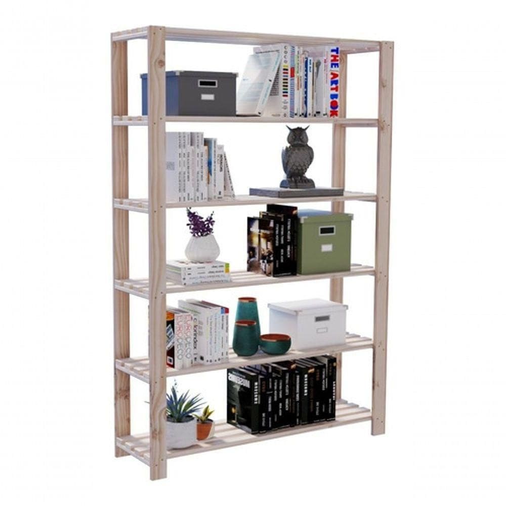 Ármario Rustico 6 Prateleiras Decorativas Livros