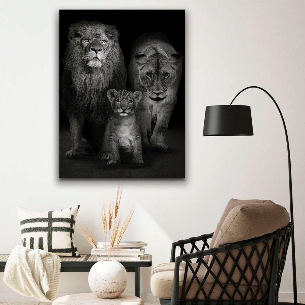 Quadro Black And White Family -- Br Artes