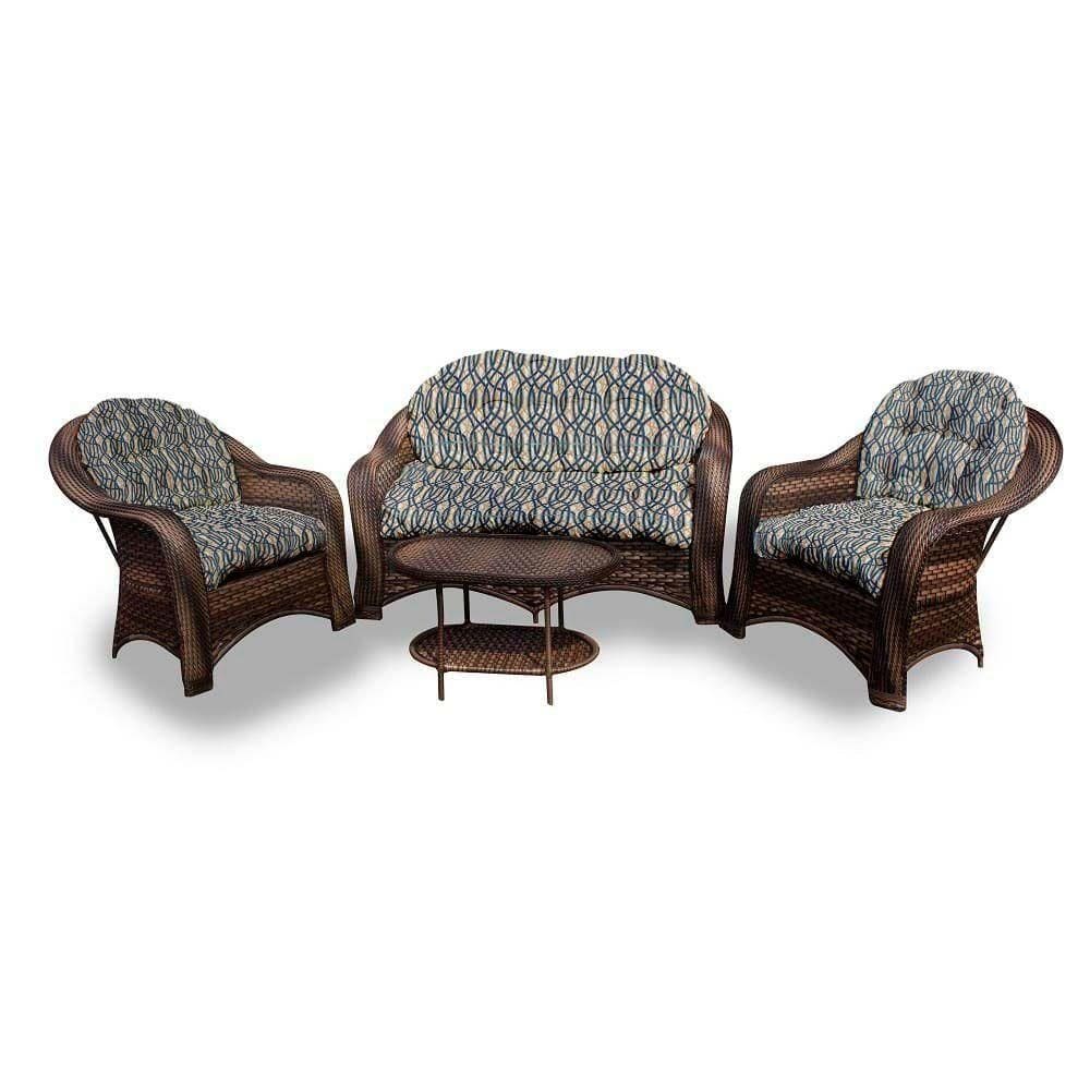 Conjunto De Sofá 1 Sofá + 2 Poltronas + 1 Mesa Centro