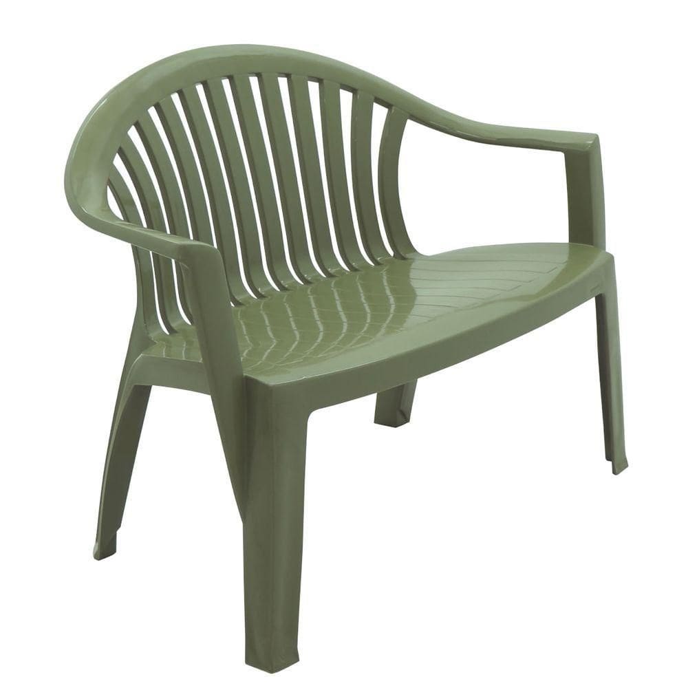 Banco Tramontina Leme 114x60 Cm Em Polipropileno Verde Oliva