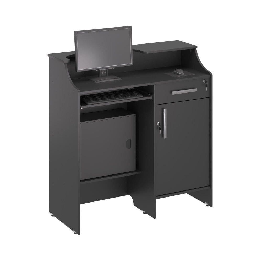 Guiche Atendimento Aliam Com Gaveta Preto Onix
