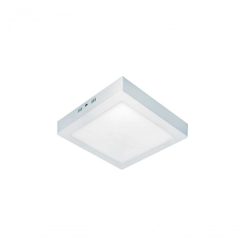 Painel De Led Quadrado Sobrepor 12w Bivolt Taschibra 3000k Luz Quente