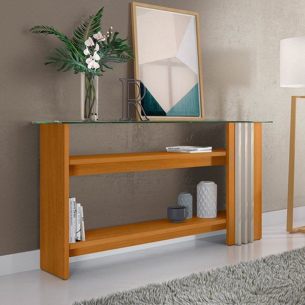 Aparador Decorativo para Sala de Estar Frizz Cinamomo