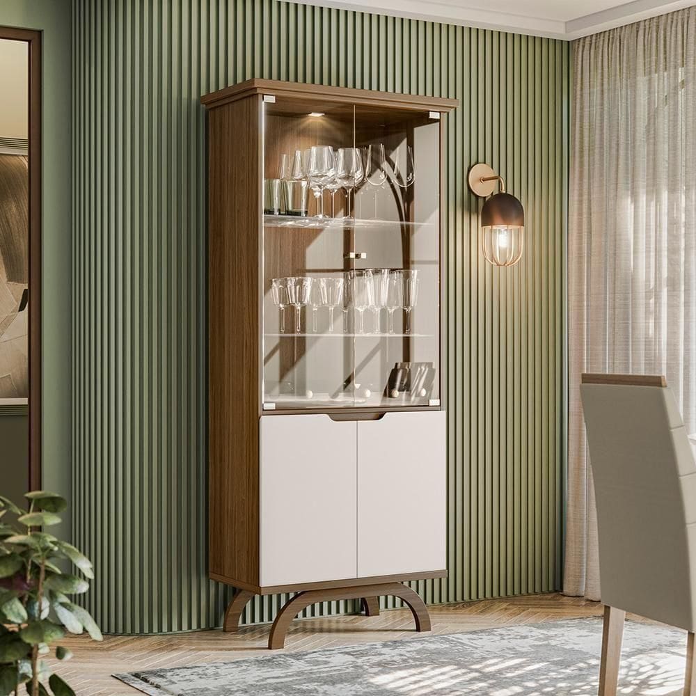 Cristaleira 2 Portas Creta Off White