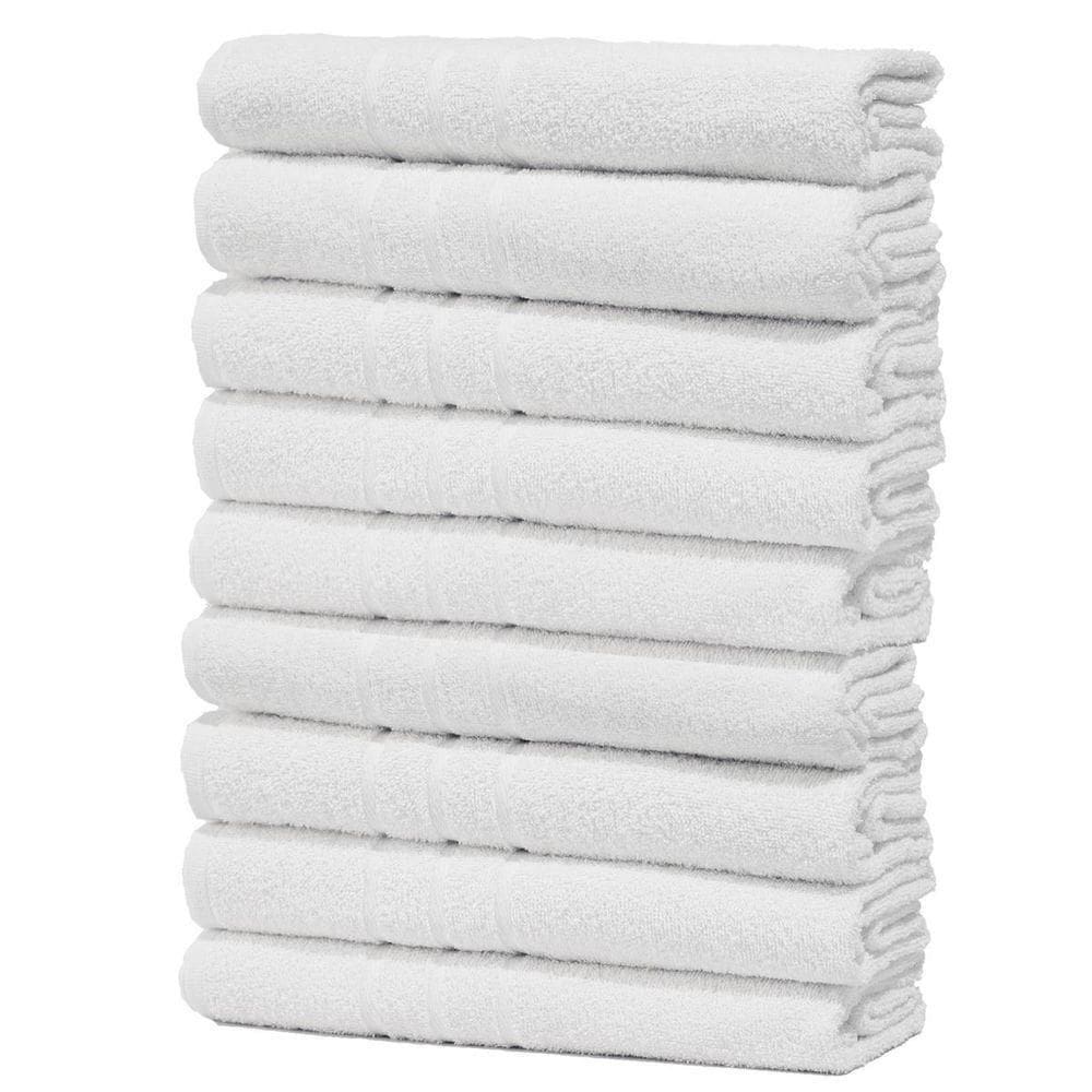 Kit 9 Toalhas De Banho Pet Shop Costura Dupla Felpuda Prata - Branco