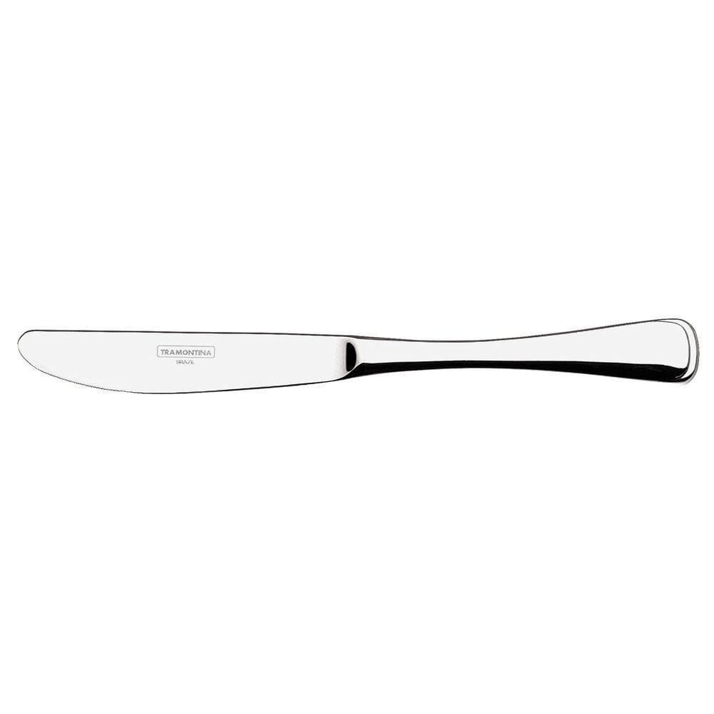 Faca De Mesa Mônaco 9mm Em Aço Inox Forjado Acabamento Alto Brilho Com Detalhes No Cabo