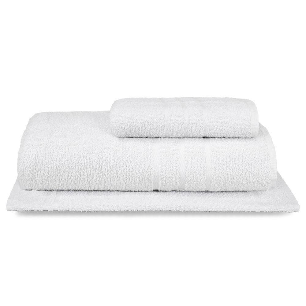 Jogo Toalha Hotel 3 Peças Alta Absorção - Profissional Prata - Branco