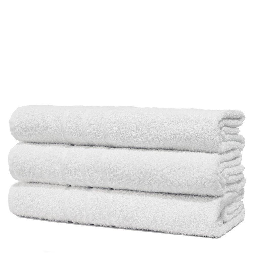 Kit 3 Toalhas De Banho Pet Shop Costura Dupla Felpuda Prata - Branco