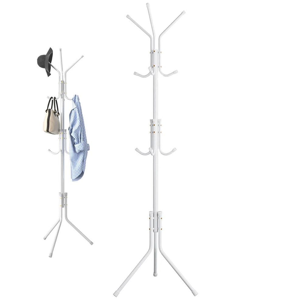 Cabideiro Mancebo Arara Roupa Blusa Bolsa Casaco Chapeu Toalha 9 Ganchos Quarto Sala Closet Multiuso Organizaçao Versatil