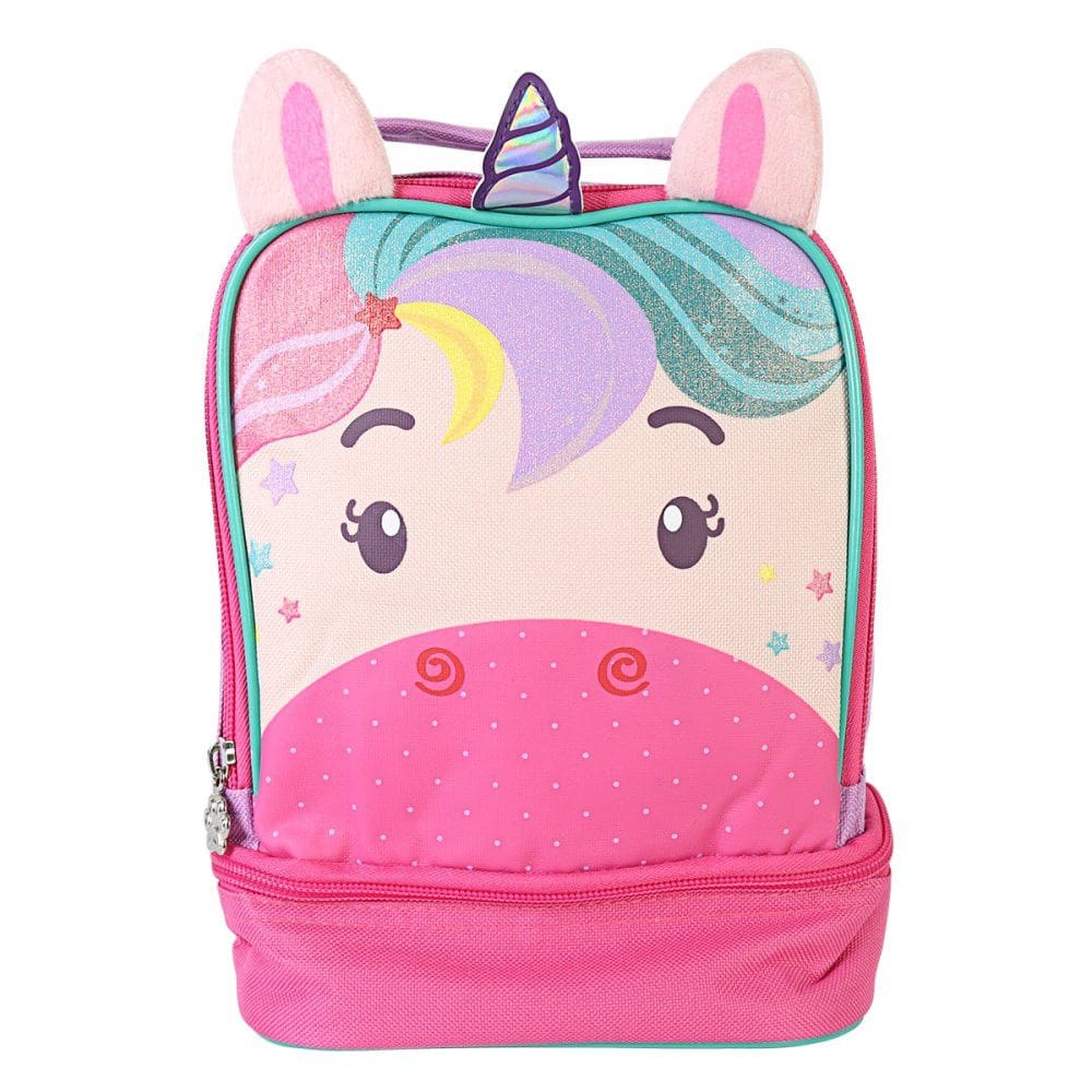 Lancheira Bolsa Térmica Escolar Com Alça Infantil Criança Menina Bichinho Zoo Pets Unicornio