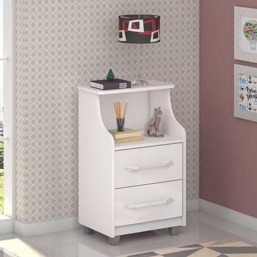 Mesa De Cabeceira Topázio Branco - Vitamov 0561510