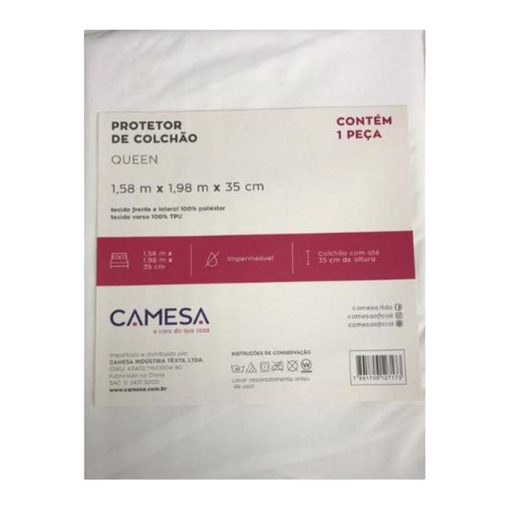 Protetor Capa de Colchão Impermeável Silencioso Malha Gel Queen Camesa Branco