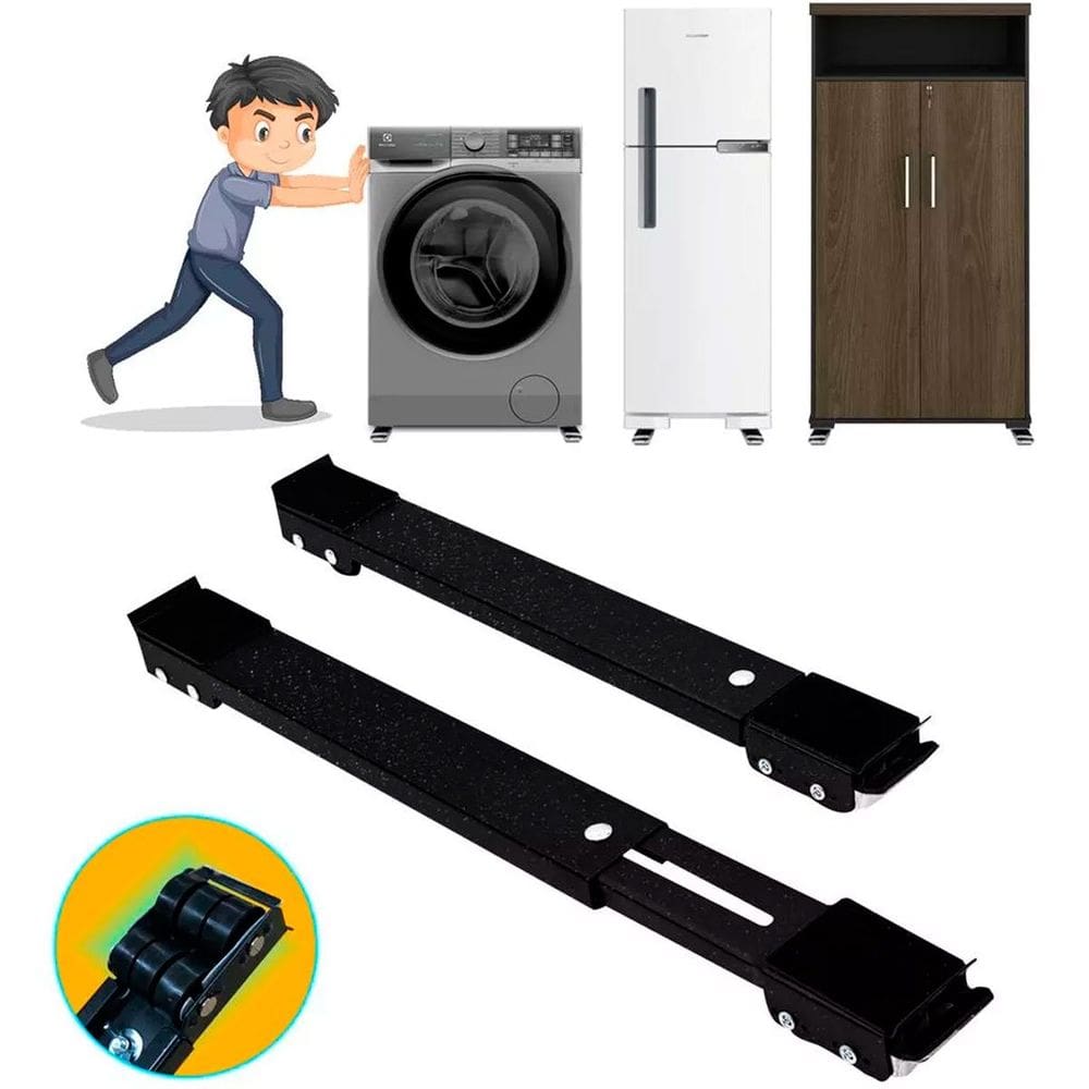 Suporte com Rodinhas para Arrastar Geladeira e Móveis