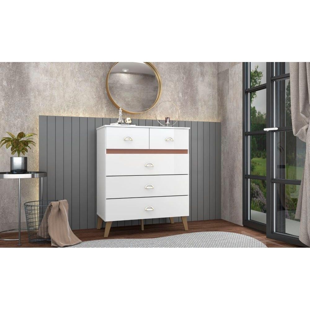 Gaveteiro Ibiza - Branco Camarim - Vila Rica