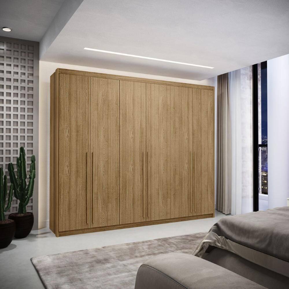 Roupeiro 6 Portas e 6 Gavetas Dubai Majestic - Nature | Extra